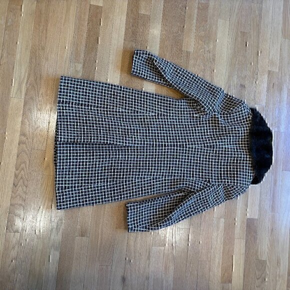 Vintage Y2K Classic Wool Brown Tweed Coat Charles Gray London - Picture 4 of 8